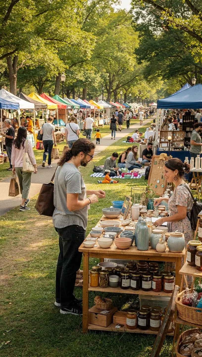Community members enjoying offline events for mental well-being
